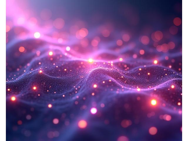 Abstract illustration of AI algorithms connecting people and data points at an event