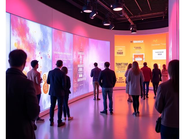 Vibrant retail brand activation with interactive displays