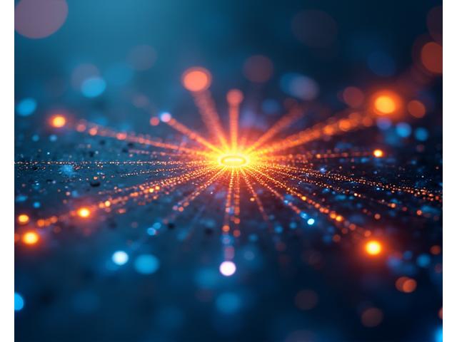 Conceptual image of secure financial transactions with glowing digital lines connecting coins and documents, representing transparent payment terms and policies.